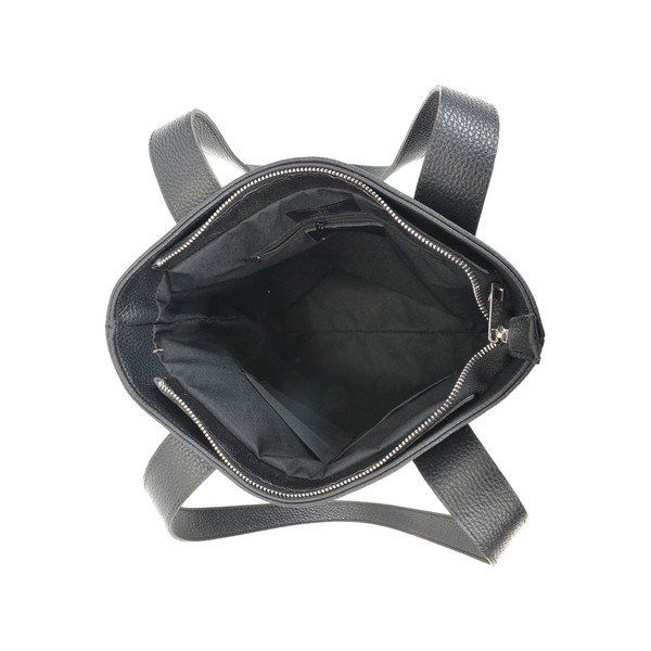 Borsa shopper in pelle nera Agatha - Mangotti Bags-image-3