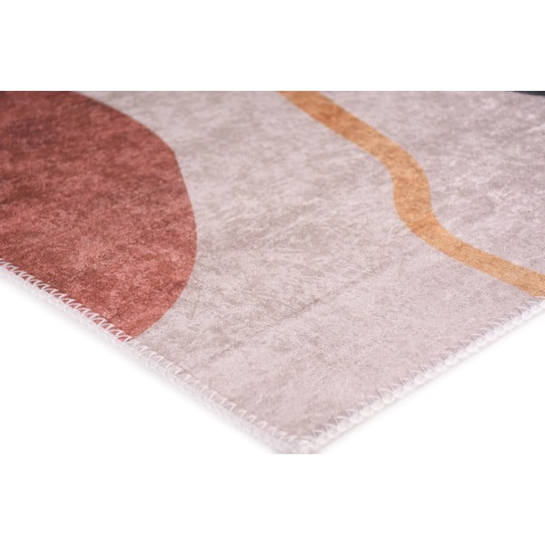 Tappeto lavabile blu e crema 80x200 cm - Vitaus-image-2