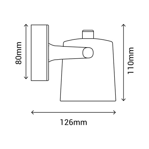 Lampada da parete bianca, altezza 11 cm Ibai - SULION-image-3