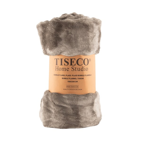 Coperta grigio tortora in micropile 150x200 cm Wave – Tiseco Home Studio-image-3