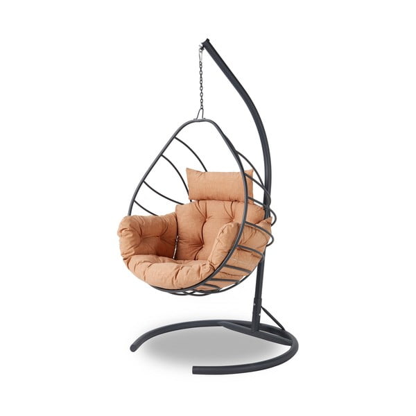 Poltrona da giardino sospesa grigio-arancio Anka - Floriane Garden-image-2