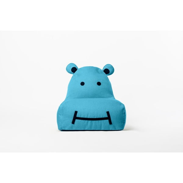Borsa da divano per bambini blu Hippo - The Brooklyn Kids-image-2