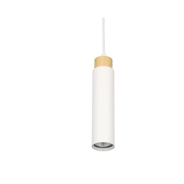 Apparecchio a sospensione con paralume in metallo in colore bianco-naturale Claro - Candellux Lighting-image-2