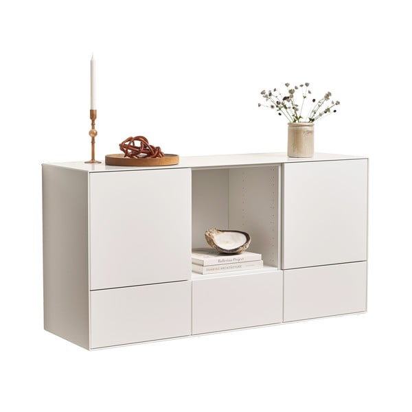 Cassettiera bassa sospesa bianca 135x68 cm Edge by Hammel - Hammel Furniture