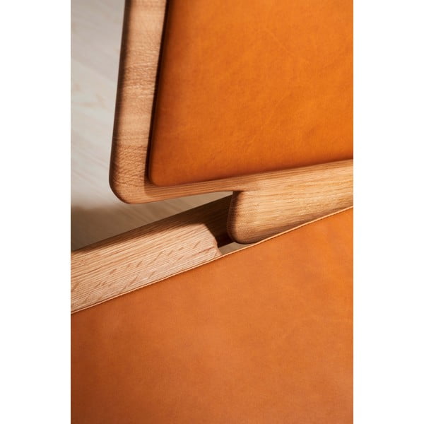 Panca in pelle marrone cognac Elba - Hammel Furniture-image-3