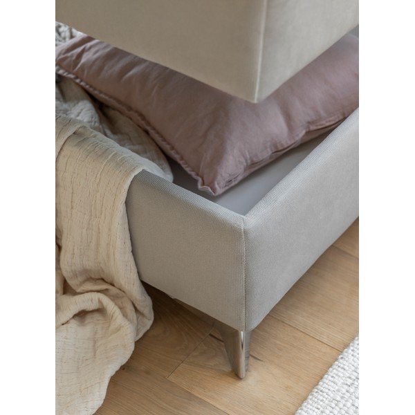 Divano angolare verde allungabile/con contenitore (con penisola a destra/a L) e rivestimento in velluto Laurence – ELTAP-image-4