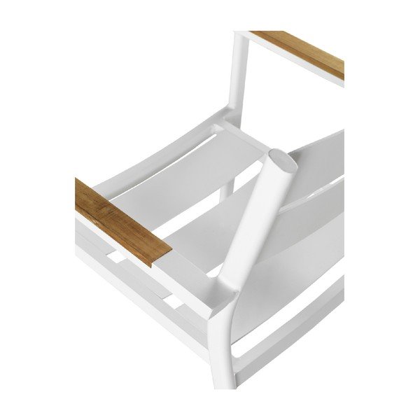 Sedia da giardino bianca in teak Giulia, larghezza 56 cm - Geese-image-3