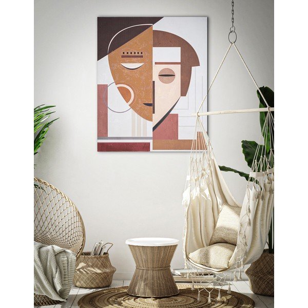 Quadro dipinto a mano 80x100 cm Ethnic Face - Mauro Ferretti-image-1