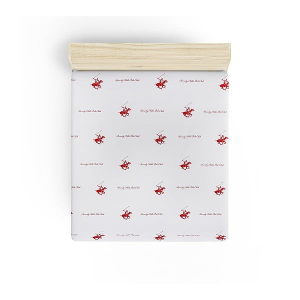 Lenzuolo matrimoniale non elastico con dettagli rossi Clancy, 240 x 260 cm - Beverly Hills Polo Club