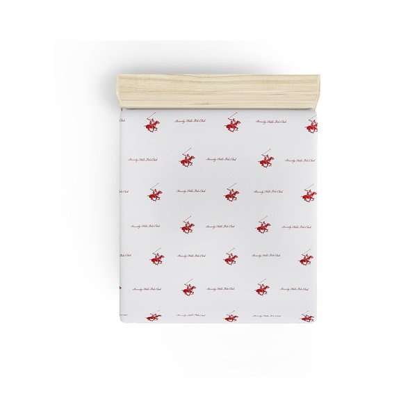 Lenzuolo matrimoniale non elastico con dettagli rossi Clancy, 240 x 260 cm - Beverly Hills Polo Club