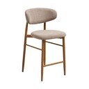 Sgabello da bar beige/di colore naturale imbottito (altezza della seduta 65 cm) Levanto – House Nordic