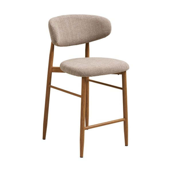 Sgabello da bar beige/di colore naturale imbottito (altezza della seduta 65 cm) Levanto – House Nordic
