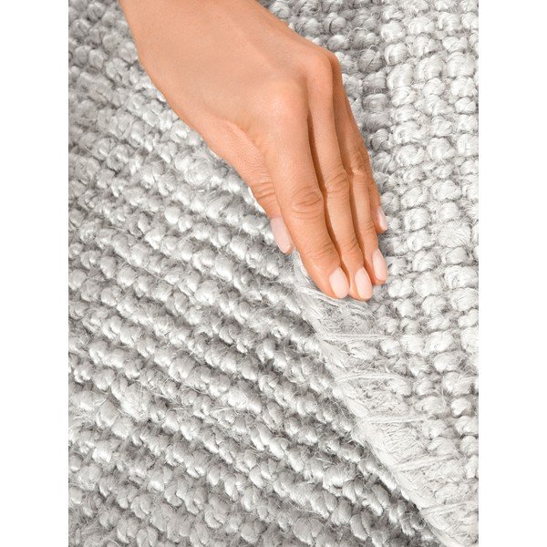 Tappeto rotondo grigio chiaro in iuta reversibile/tessuto a mano ø 160 cm Bouclé Jaipur – Hanse Home-image-3