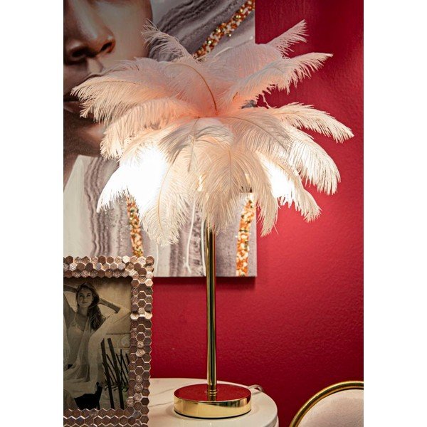 Lampada da tavolo rosa/dorata (altezza totale 55 cm) Palm Pink – Mauro Ferretti-image-1