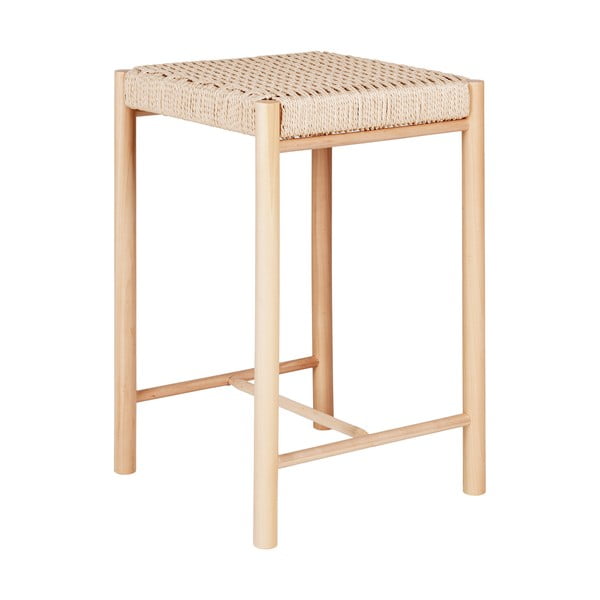 Sgabello da bar in legno di pioppo in colore naturale 66,5 cm Abano - House Nordic