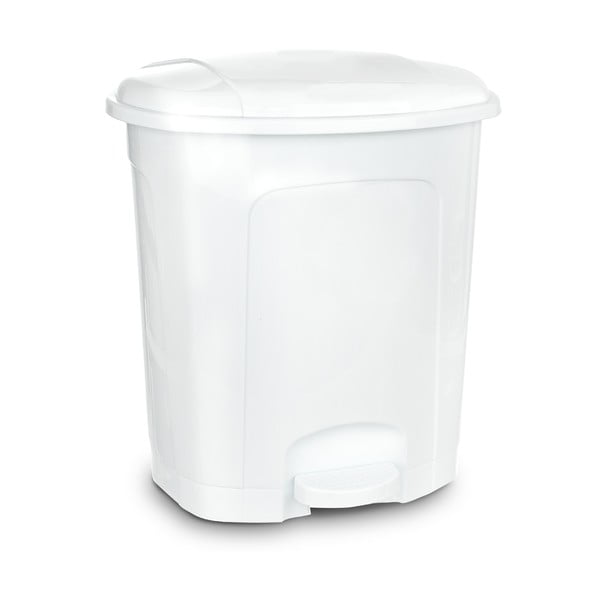 Cestino per la spazzatura bianco in plastica con pedale 30 l – Orion