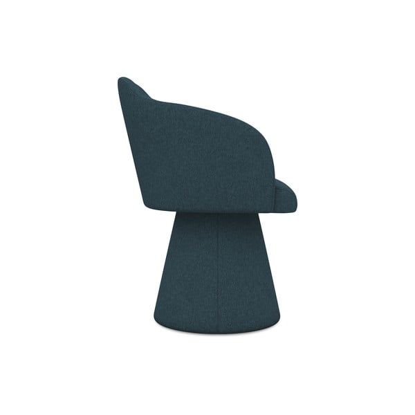 Sedia da pranzo color petrolio in imbottito Kanoa – Makamii-image-2