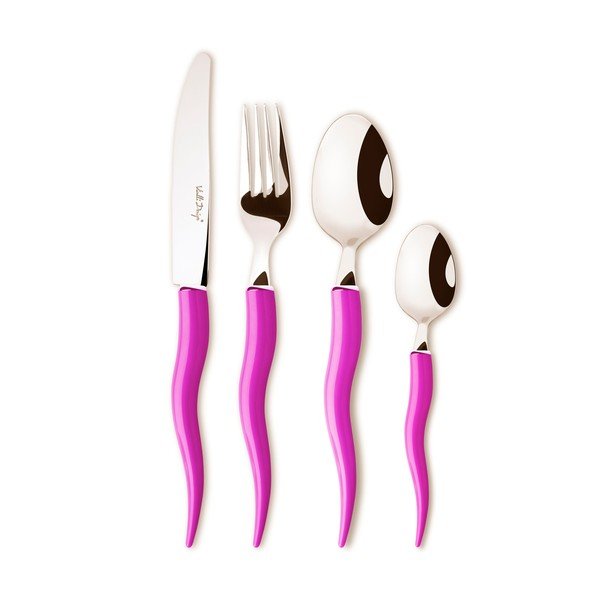 Sada příborů Tullio fialová, 24 ks