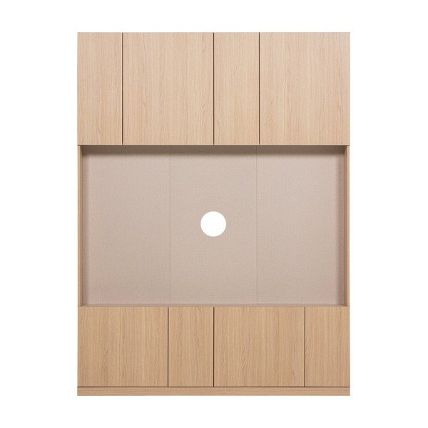 Mobile TV componibile di colore naturale 160x215 cm Build – WOOOD