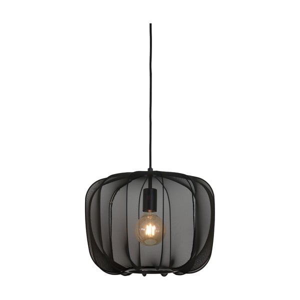 Lampadario nera con paralume in tessuto ø 40 cm Plumeria - Light & Living-image-2