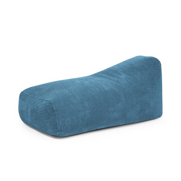 Puof a sacco blu con rivestimento in velluto a coste Snug 130 – SLOWDOWN