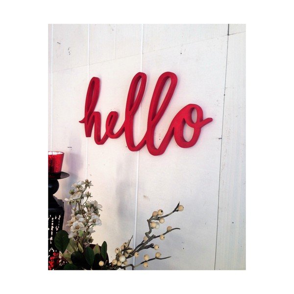 Decorazione murale rossa Ciao Hello Red - La Moneta-image-1