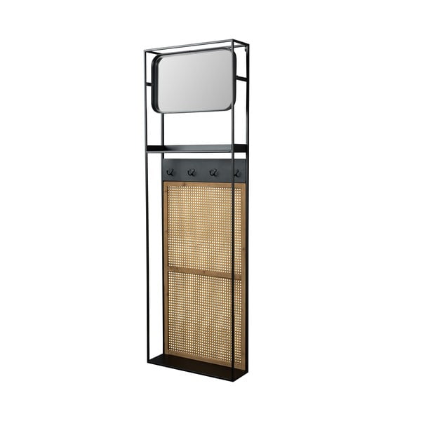 Specchio da parete con mensola e appendino 53x165 cm Langres - Dutchbone-image-2