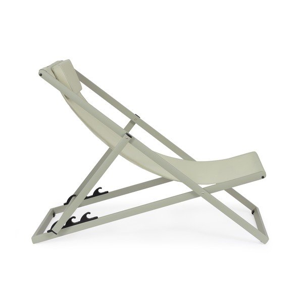 Sdraio da giardino grigio tortora in metallo regolabile/pieghevole Taylor – Bizzotto-image-3