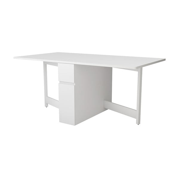 Tavolo multifunzionale pieghevole bianco Kungla - Woodman-image-2