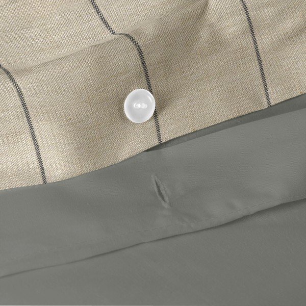 Copripiumino in cotone grigio e beige per letto matrimoniale 200x200 cm Oxford - Happy Friday-image-4
