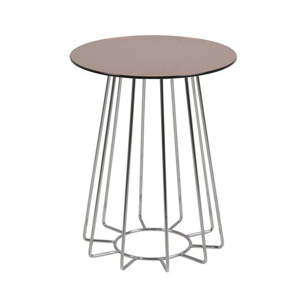 Tavolino con piano in vetro specchiato , ⌀ 40 cm Casia - Actona