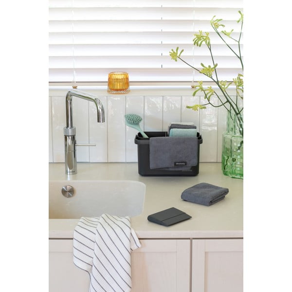 Set per lavare i piatti grigio scuro in plastica riciclata SinkSide – Brabantia-image-3