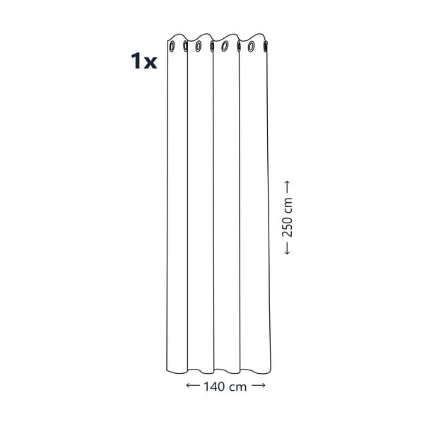 Tenda rosa Floris, 140 x 250 cm Oxford - AmeliaHome-image-2
