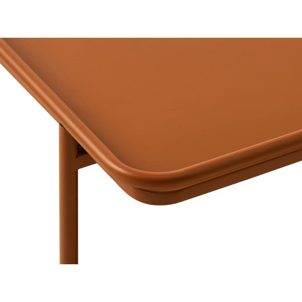 Tavolino da salotto color terracotta in metallo 55x110 cm Yuba – Unique Furniture-image-2