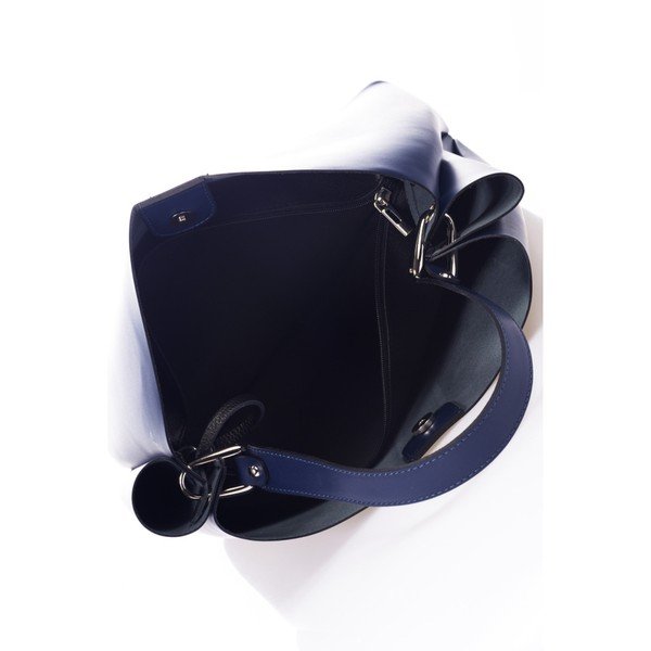 Borsa in pelle blu scuro Dona - Giulia Massari-image-3