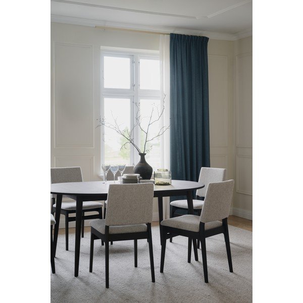 Sedia da pranzo color crema/colore naturale scuro in rovere massiccio Medford – Rowico-image-1