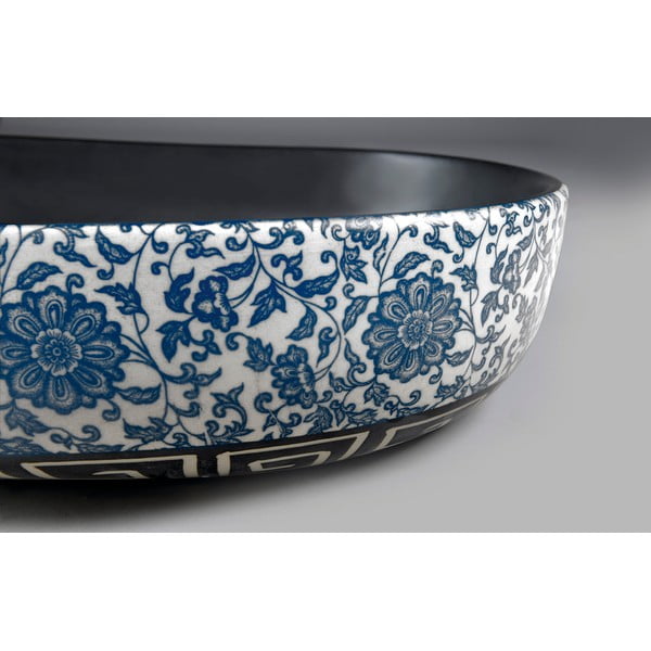 Lavabo nero/blu in ceramica 60x40 cm Priori – Sapho-image-1