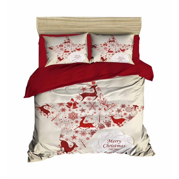 Biancheria da letto natalizia per letto matrimoniale con lenzuolo Serge, 200 x 220 cm - Mijolnir