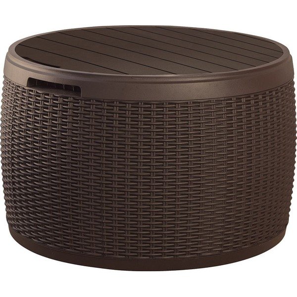 Hnědý zahradní úložný Keter Circa, 140 l