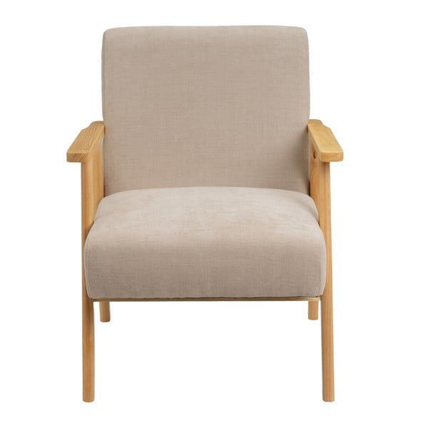 Poltrona beige con rivestimento in ciniglia Vintage – Casa Selección-image-2