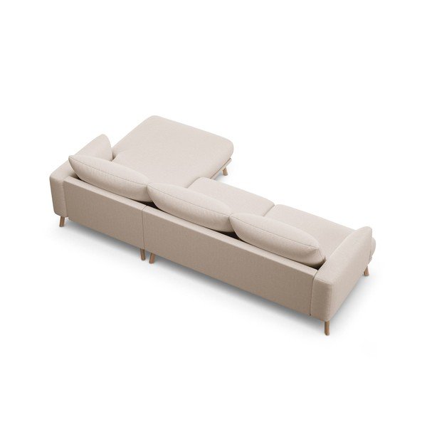 Divano angolare beige (con penisola a destra/con chaise lounge) Naomi – Micadoni -image-2