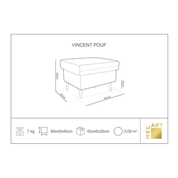 Pouf grigio chiaro Iris - Mazzini Sofas-image-2