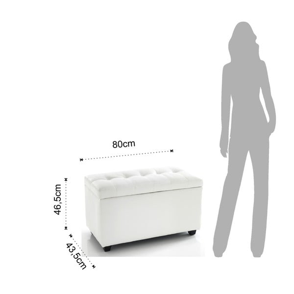 Panca bianca con spazio di archiviazione Nice - Tomasucci-image-3