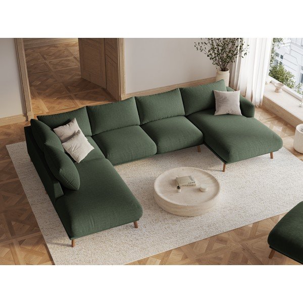 Divano angolare verde (a U) Naomi – Micadoni -image-1