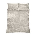 Biancheria da letto in velluto beige per letto matrimoniale 200x200 cm Crushed - Catherine Lansfield