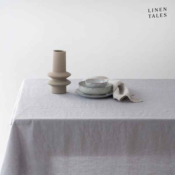 Tovaglia di lino 160x300 cm Light Grey - Linen Tales-image-3