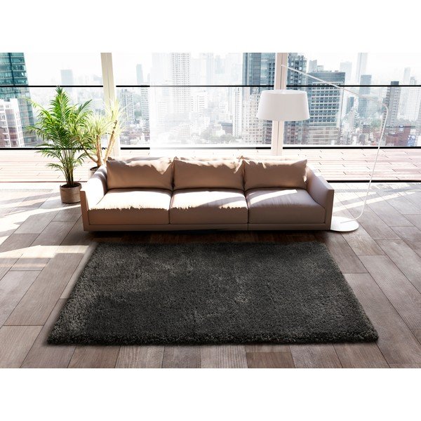 Tappeto grigio 110x60 cm Shaggy Reciclada - Universal-image-1