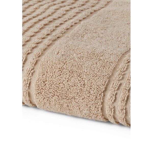 Asciugamano beige in cotone biologico 50x100 cm Check - JUNA-image-4