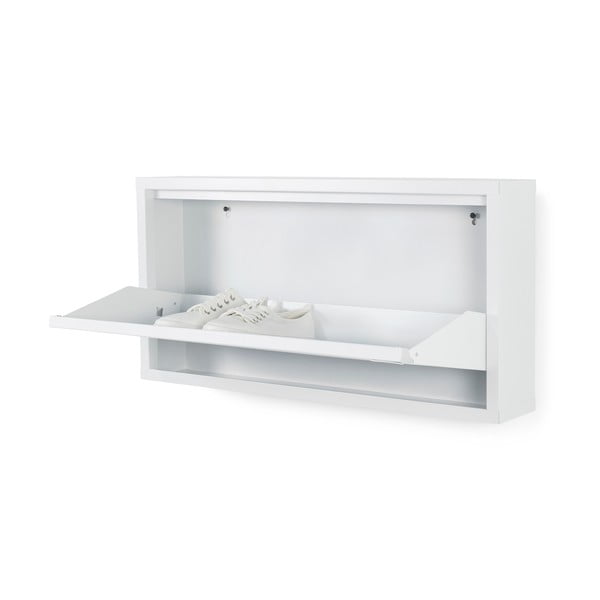 Scarpiera bianca in metallo con ante ribaltabili 75x37,5x12,5 cm Billy – Spinder Design-image-2