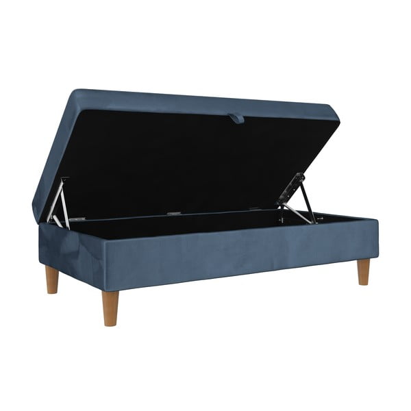 Poggiapiedi in velluto blu Lilly - Støraa-image-4